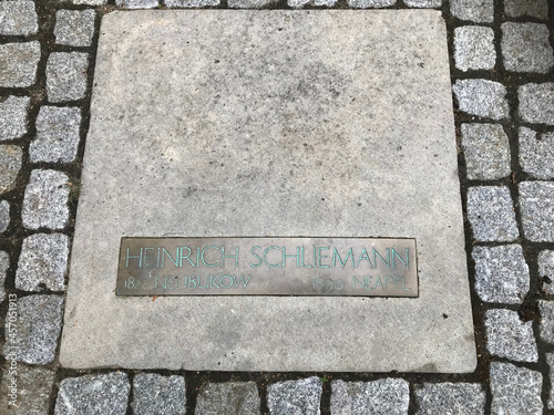 Gedenktafel, Heinrich Schliemann, Neubukow, Mecklenburg-Vorpommern photo