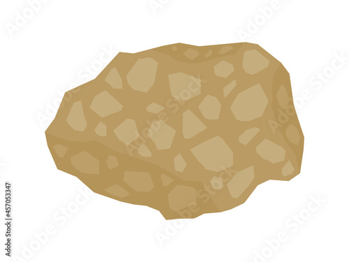 Brown breccia specimen. Clastic sedimentary rock.