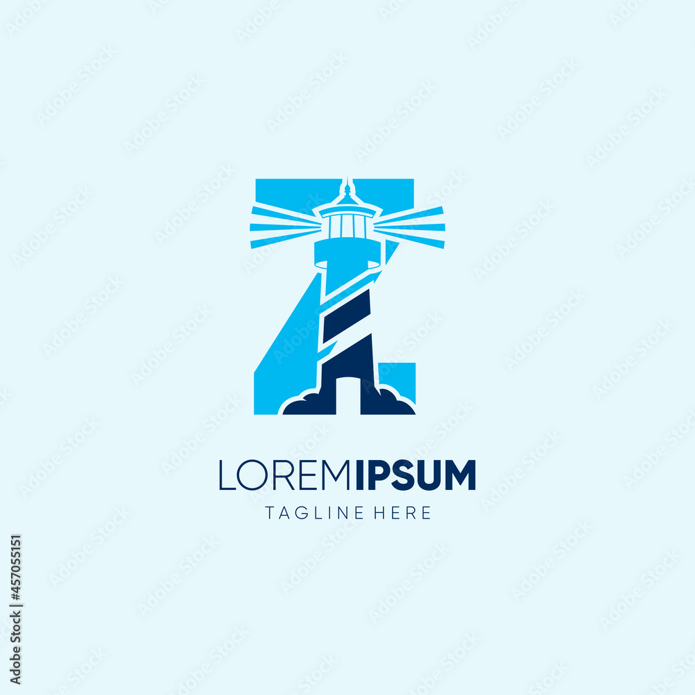 Letter Z Lighthouse Logo Design Vector Icon Graphic Emblem Illustration Letter Z Lighthouse Logo Design Vector Icon Graphic Emblem Illustration