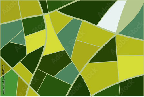 green farm fields top view vector illustration