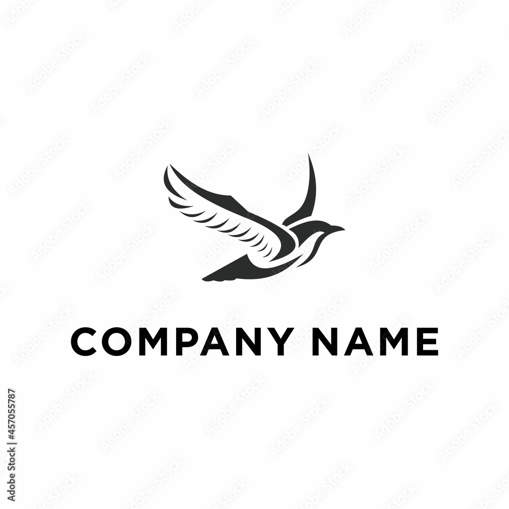 Minimalist Bird Logo Vector Illustration On Stock Vector Minimalist Bird Logo Vector Illustration On Stock Vector