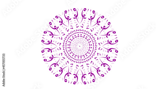 Fototapeta Naklejka Na Ścianę i Meble -  Arabic decoration with free Arabic calligraphy drawn in a circular motion
