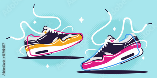 Illustration of  sneakers photo