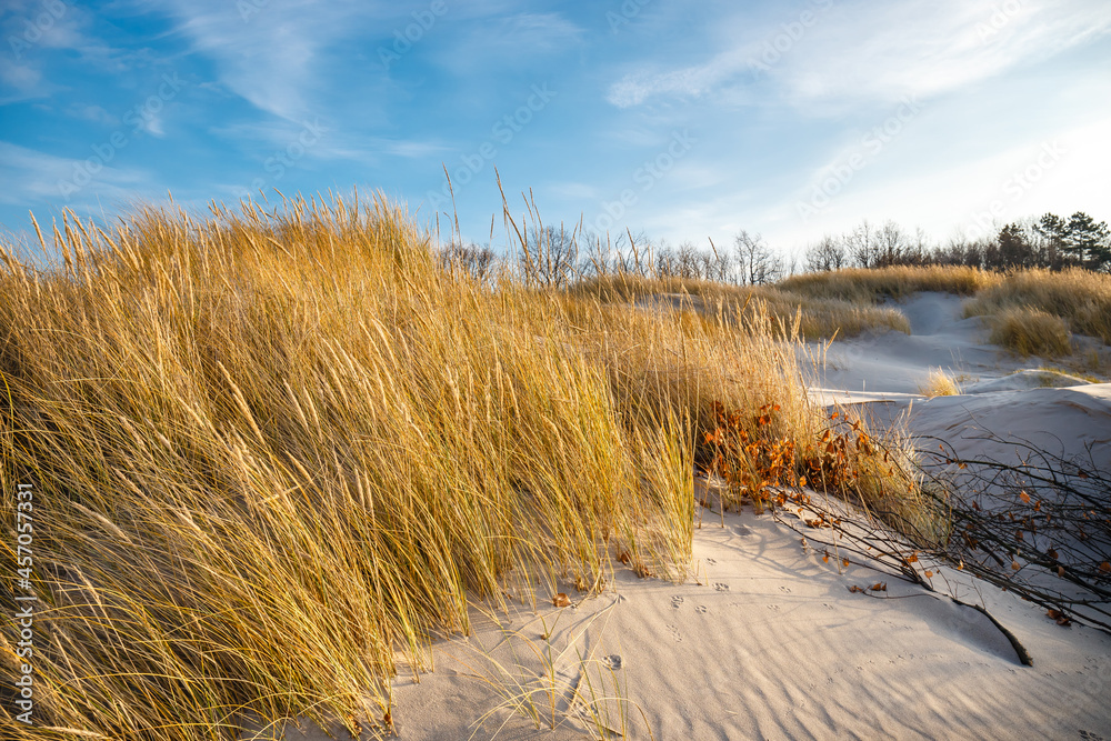 Sunset on the beach, Baltic Sea in Kolobrzeg, Poland. Sunset on the beach, Baltic Sea in Kolobrzeg, Poland.