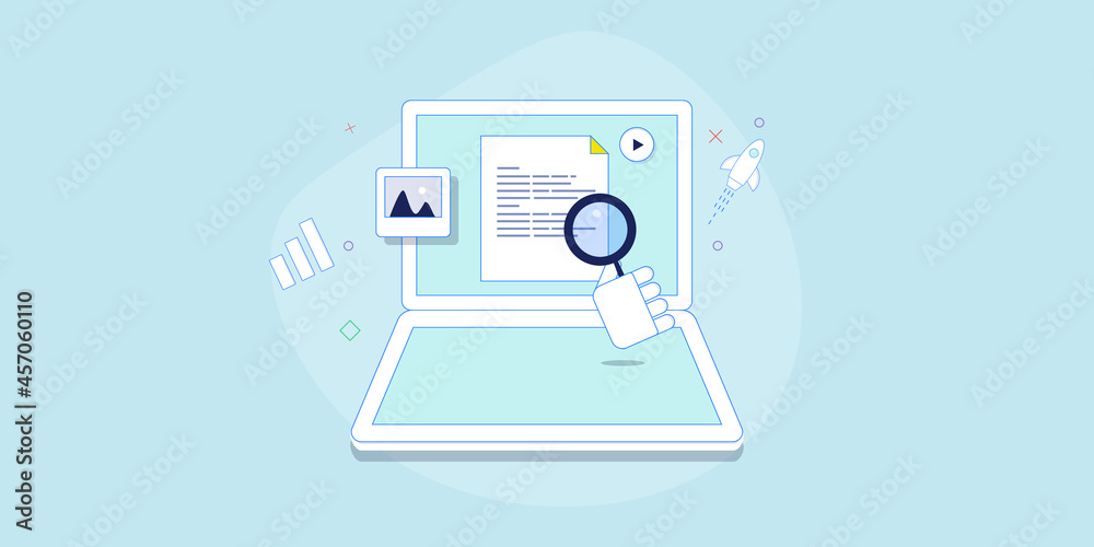 SEO analysis, content optimization for search engine result page, marketing content, blogging, creative design, line style web banner template, business communication internet concept. SEO analysis, content optimization for search engine result page, marketing content, blogging, creative design, line style web banner template, business communication internet concept.
