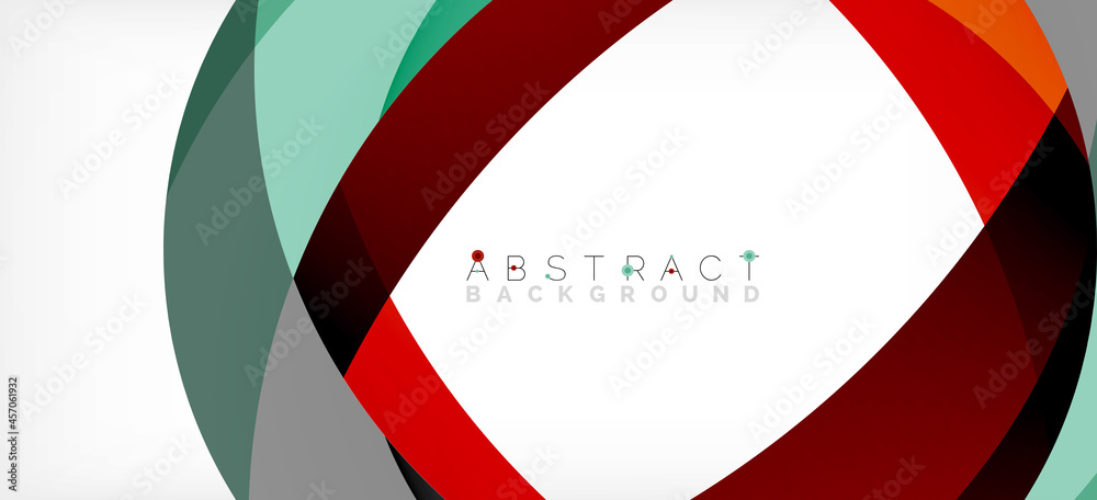 Color circle shapes, minimal geometric background. Trendy dynamic composition. Vector Illustration For Wallpaper, Banner, Background, Landing Page Color circle shapes, minimal geometric background. Trendy dynamic composition. Vector Illustration For Wallpaper, Banner, Background, Landing Page