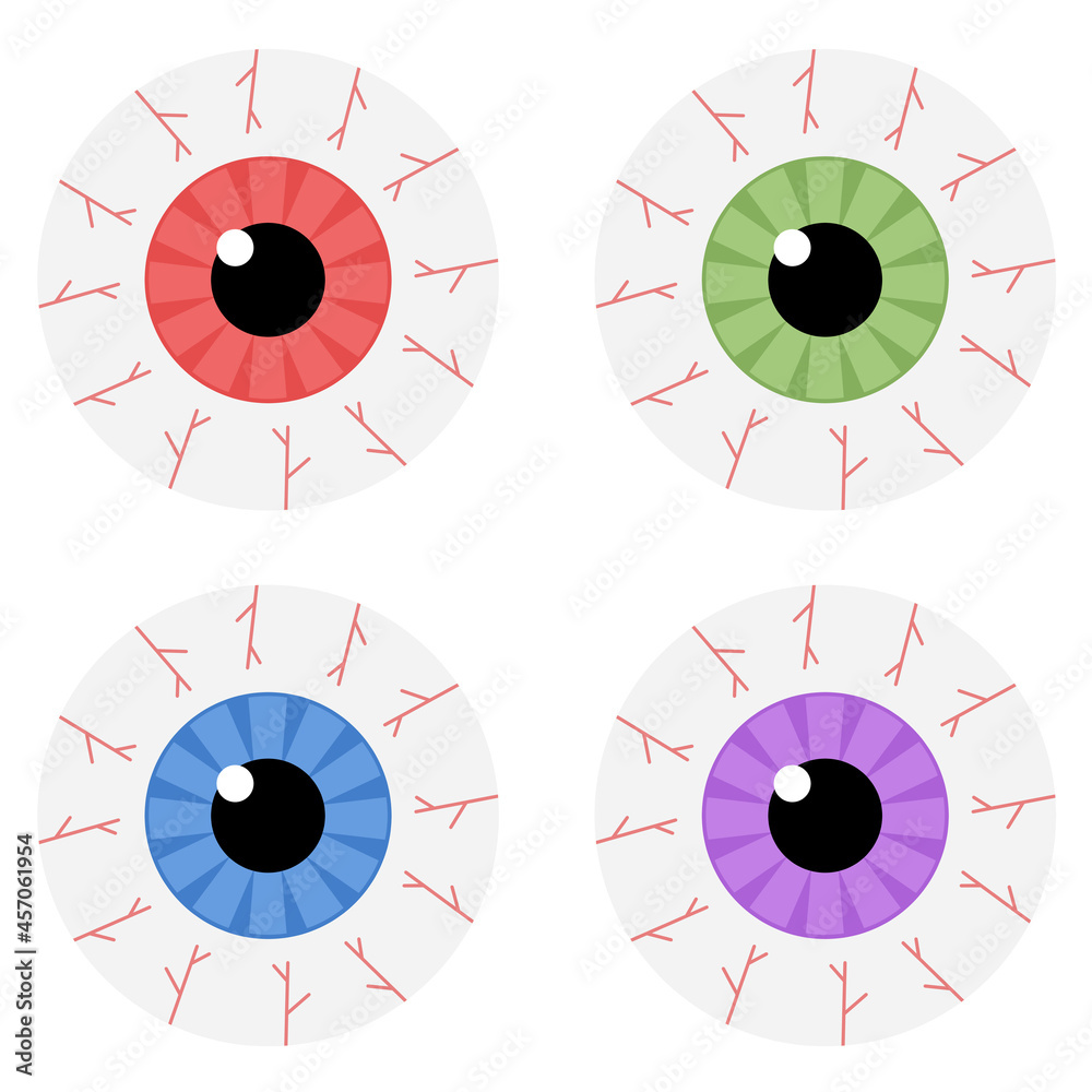 目玉4色セット Stock イラスト Adobe Stock