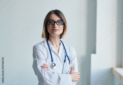 cardiologist patient examination health care isolated background