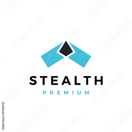 stealth bomber logo vector icon illustration