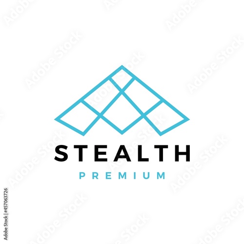 stealth bomber logo vector icon illustration