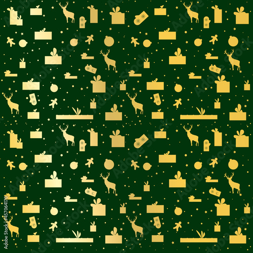 seamless christmas new year green pattern