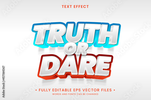 Truth or dare text effect