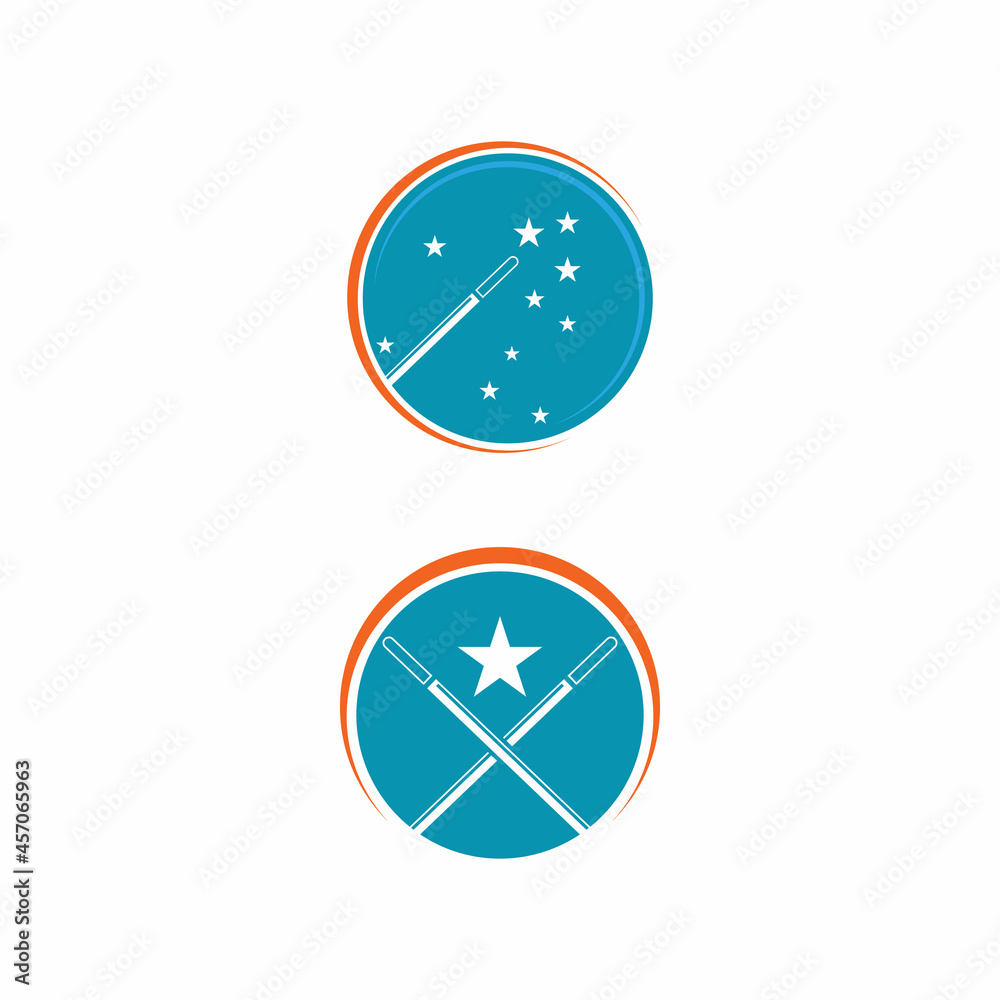 Wand magic hat Logo Template vector symbol design Wand magic hat Logo Template vector symbol design
