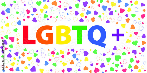 Lgbtq rainbow pride vector background. Rainbow heart template lgbtq pride month.