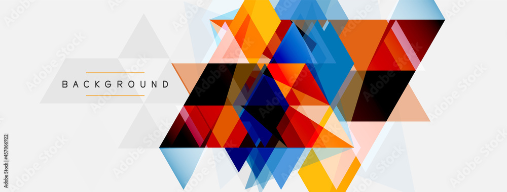 Mosaic triangles geometric background. Techno or business concept, pattern for wallpaper, banner, background, landing page Mosaic triangles geometric background. Techno or business concept, pattern for wallpaper, banner, background, landing page