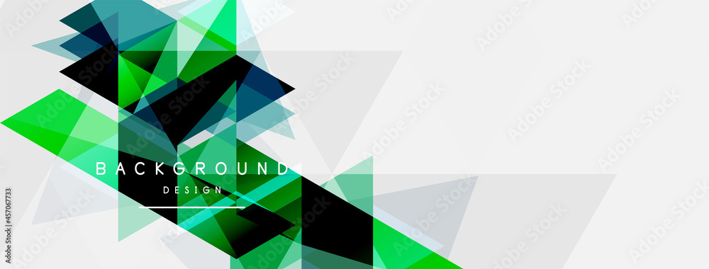 Mosaic triangles geometric background. Techno or business concept, pattern for wallpaper, banner, background, landing page