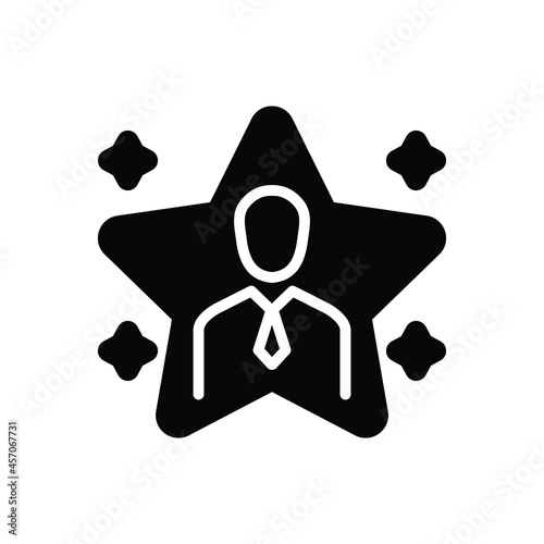 Black solid icon for talented