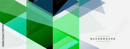 Color triangles composition, geometric abstract background. Techno or business concept, pattern for wallpaper, banner, background, landing page