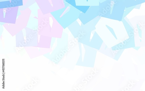 Light Multicolor vector texture with colorful hexagons.