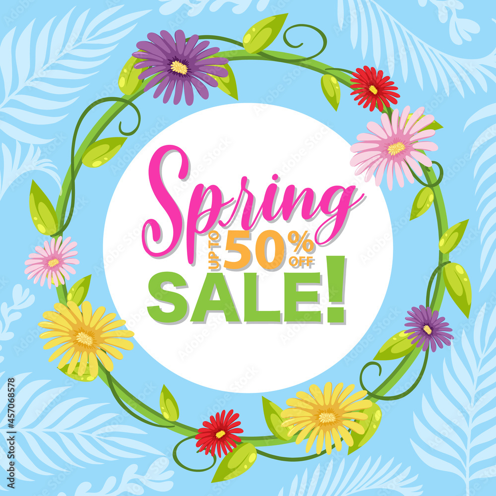 Spring sale banner template Spring sale banner template