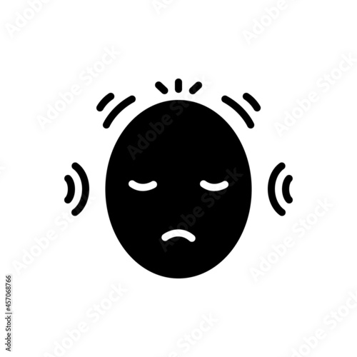 Black solid icon for disorders