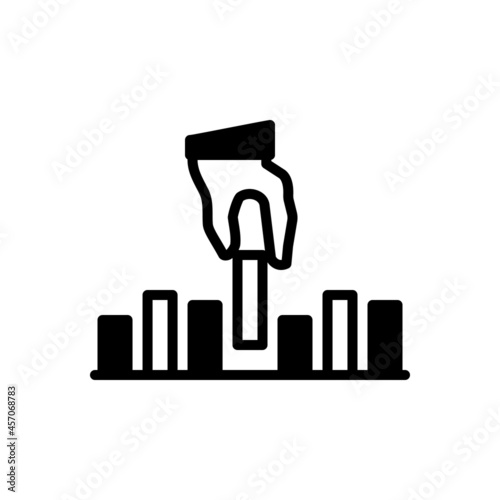 Black solid icon for initiative