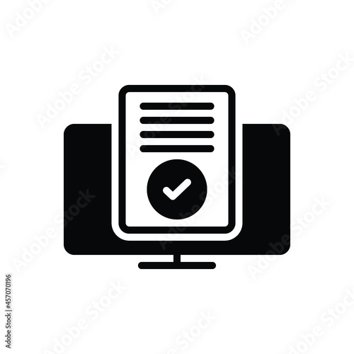 Black solid icon for acceptable