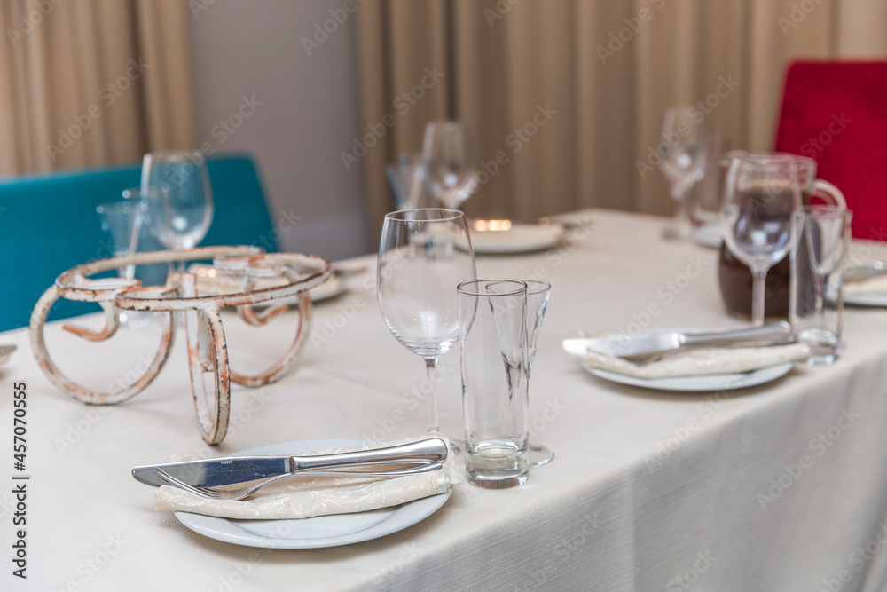 table set for a dinner