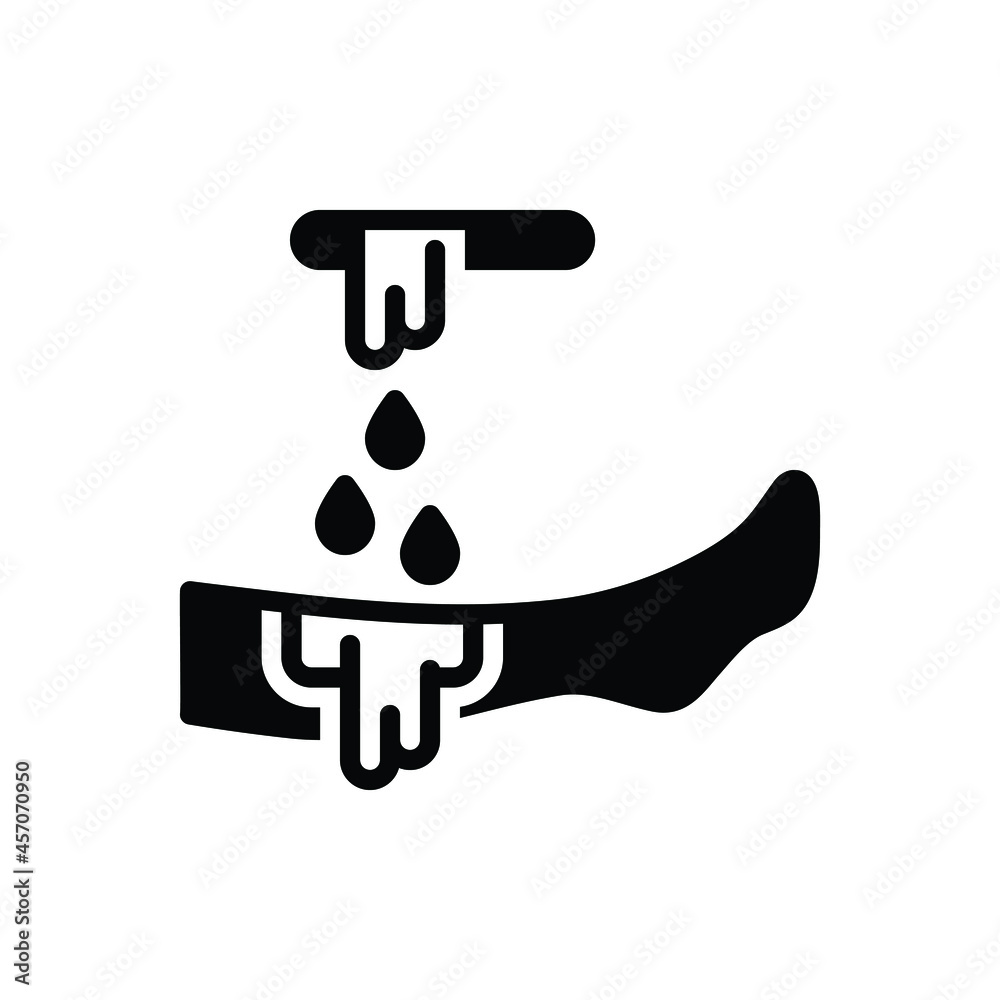 Black solid icon for wax Black solid icon for wax