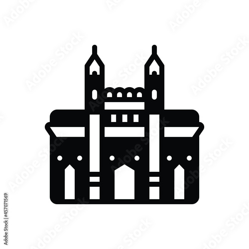 Black solid icon for mumbai