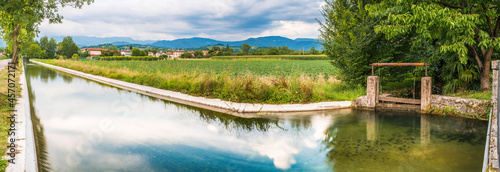 Water games in the village of the ancient mills. photo