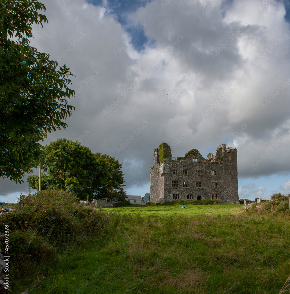 Ruin of an ancient castle. West coast Ireland.