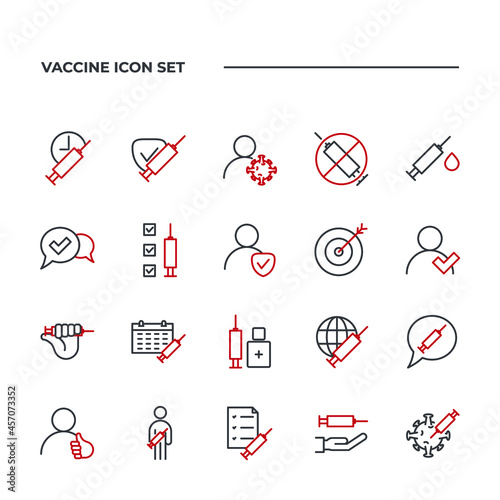 Vaccine set icon, isolated Vaccine set sign icon, vector illustration