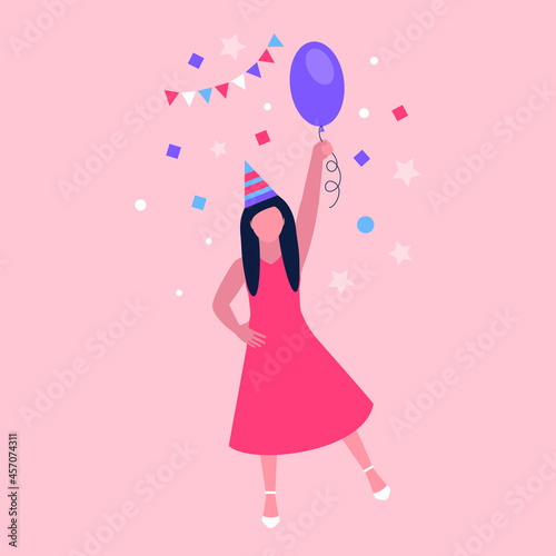 Woman with balloon