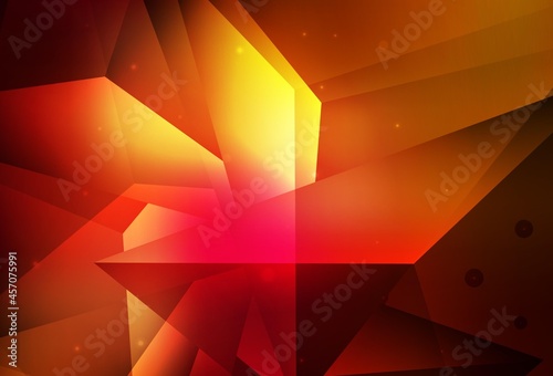 Dark Red, Yellow vector Abstract illustration with colored bubbles in nature style.