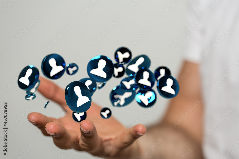 Business people silhouettes network team Business people silhouettes network team