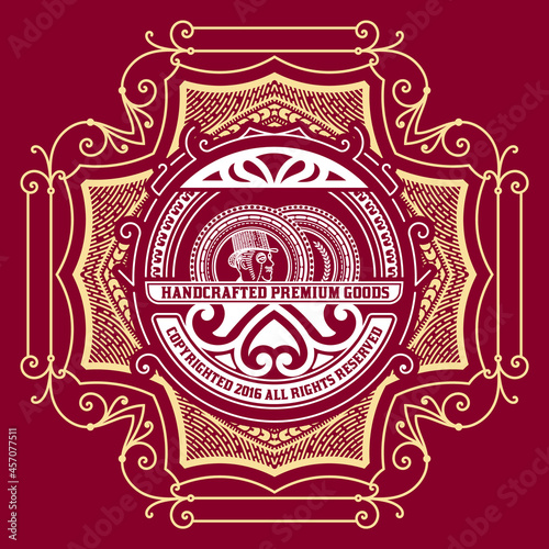 Western card with vintage style