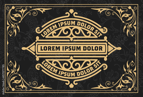 Western card with vintage style