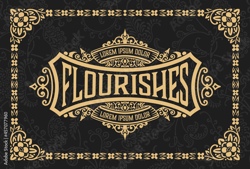 Western card with vintage style