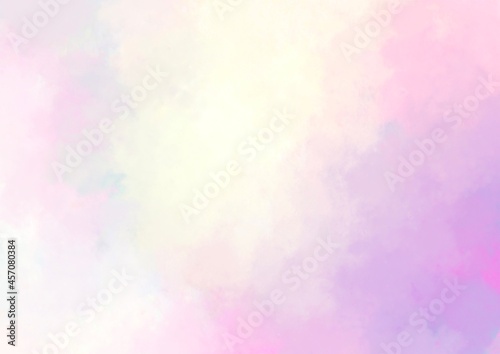 ピンク色と紫色の水彩テクスチャ背景 