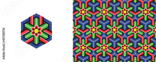 Korean traditional decorative patterns of temples.	