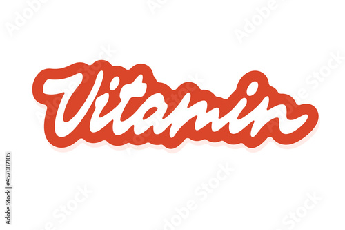 Vitamin vector lettering