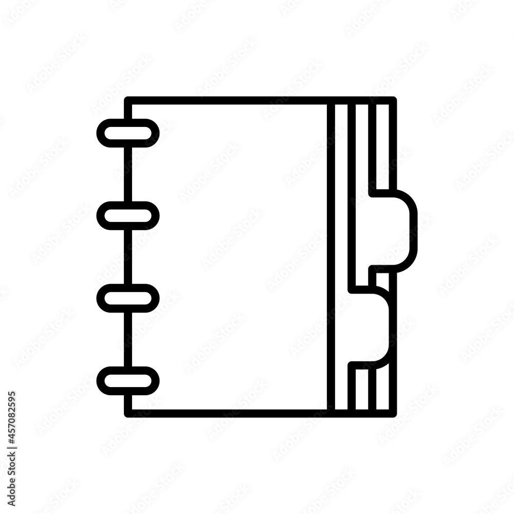 Book vector icon. notebook illustration sign. documents symbol or logo.
