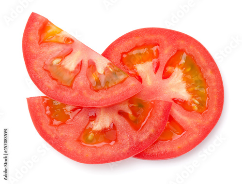 Sliced Tomato Isolated On White Background