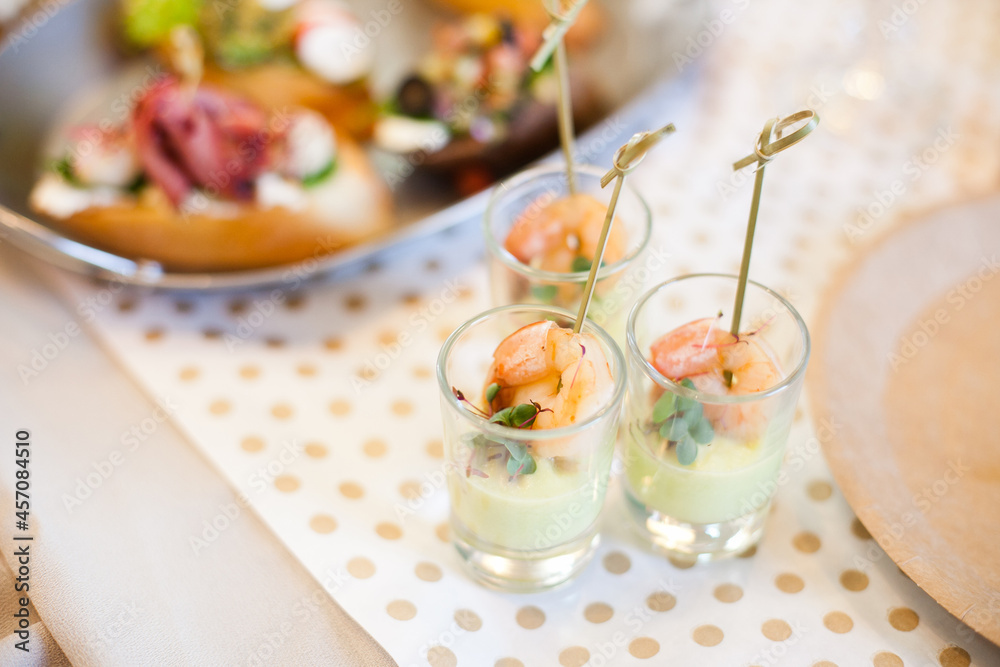 Shrimp cocktail at buffet table Shrimp cocktail at buffet table