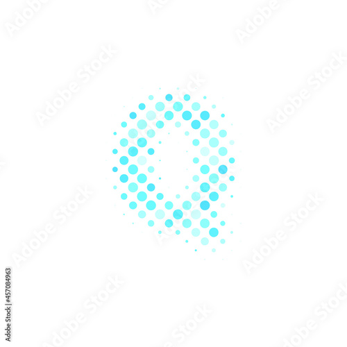 Letter Q logo. Dots logo, dotted shape logotype vector design. Q letter logo in halftone dots style