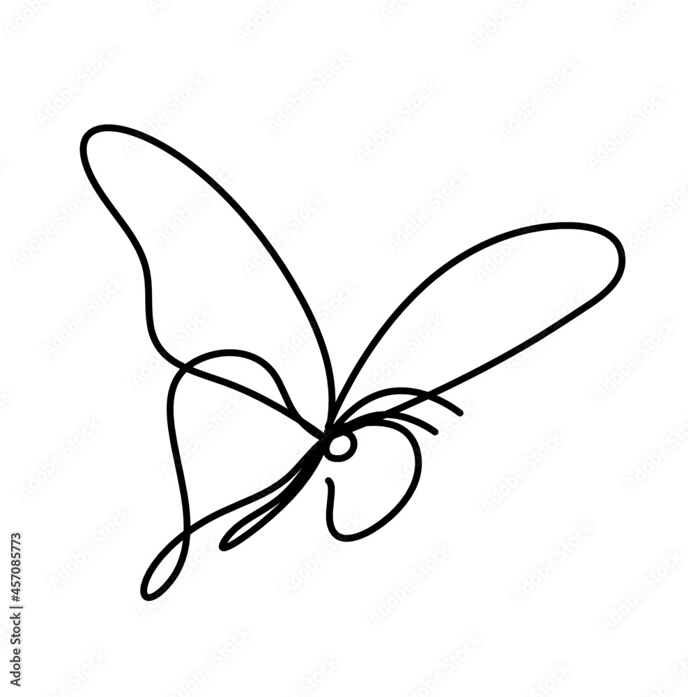 Butterfly line icon, isolated on the white. Vector Butterfly line icon, isolated on the white. Vector