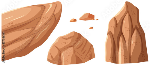 Different size of brown stones