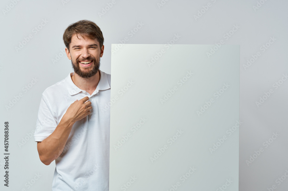 businessmen white paper in the hands of marketing White background businessmen white paper in the hands of marketing White background