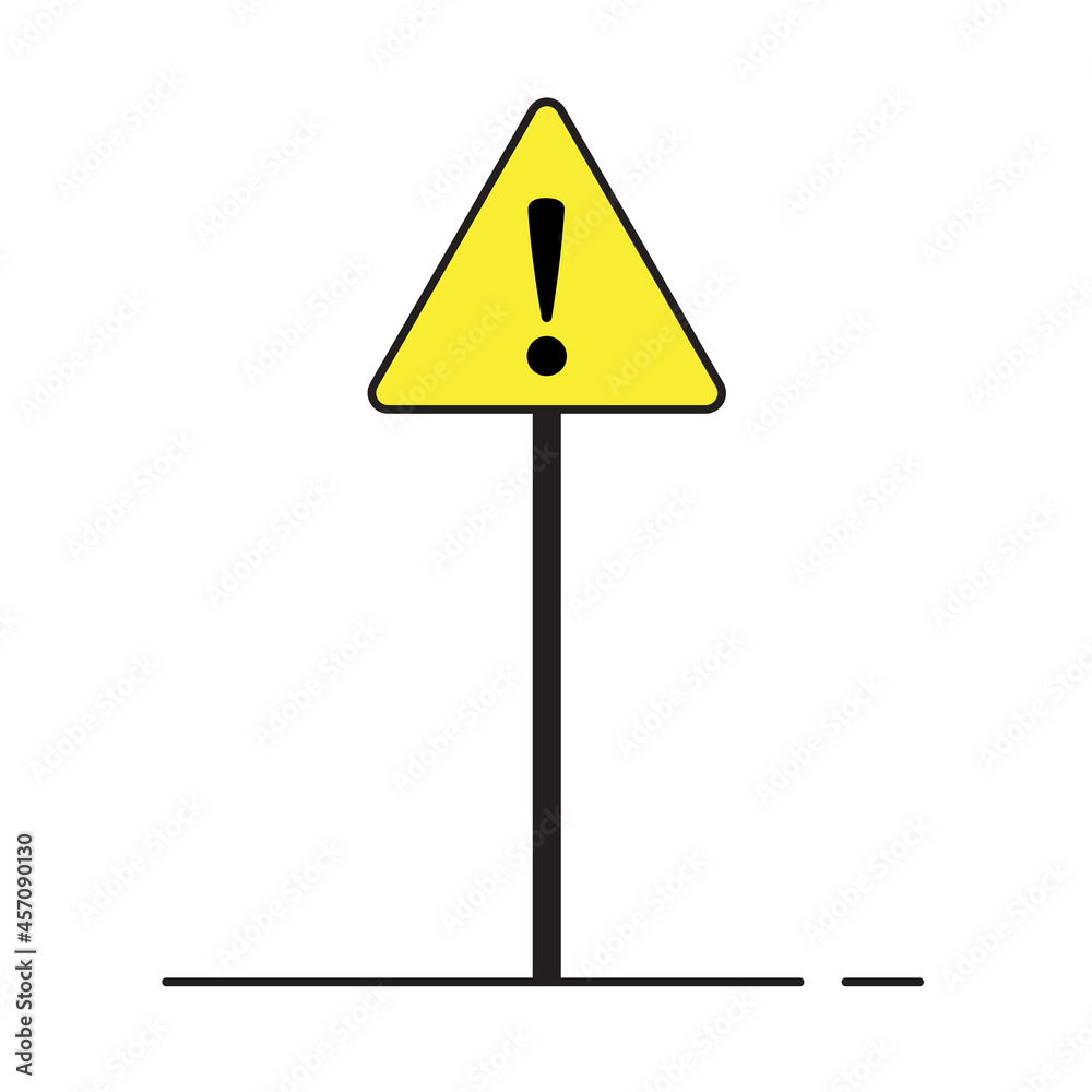 Yellow Triangle Signage Traffic Sign Vector - Amazing flat minimalist vector of a warning sign road sign suitable for website, apps, icon, sign, clip art, design assets, and illustration in general Yellow Triangle Signage Traffic Sign Vector - Amazing flat minimalist vector of a warning sign road sign suitable for website, apps, icon, sign, clip art, design assets, and illustration in general